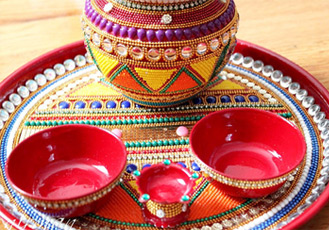 Karwa Chauth Thali Decoration